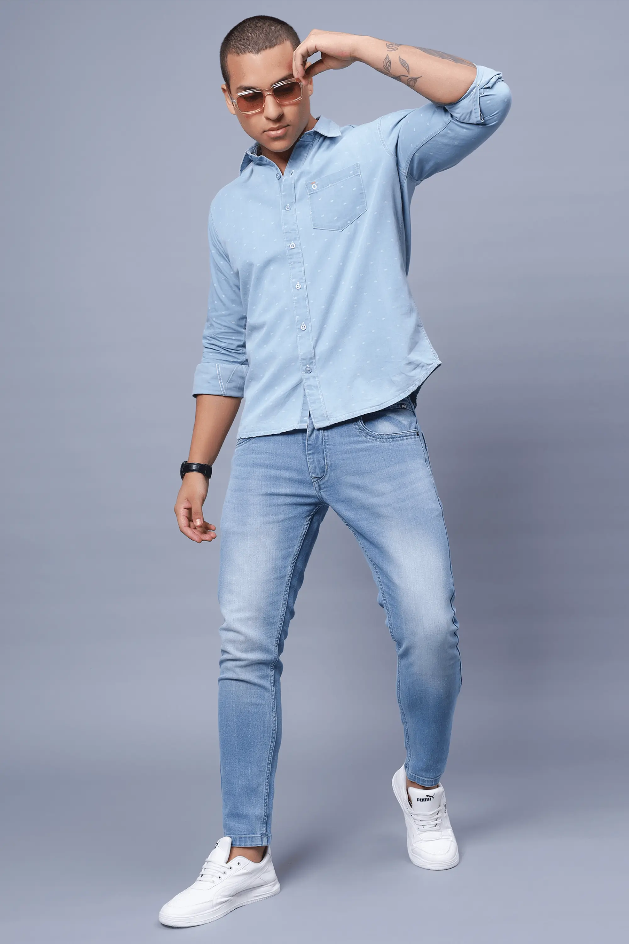 Buy Blue Denim Full Sleeves Shirt for Boys Online at Jack&Jones Junior  |288813102